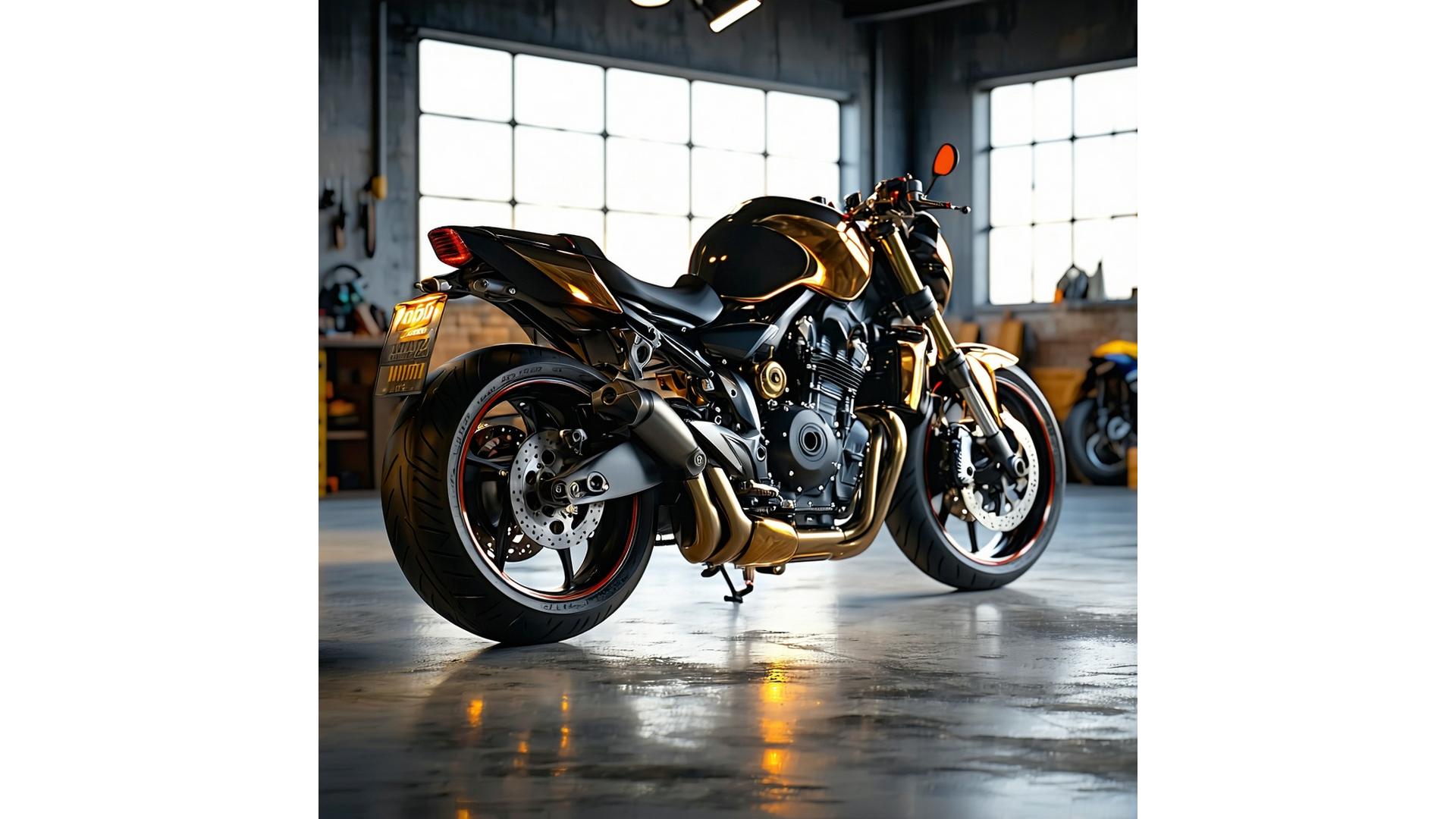 Custom-built motorcycle in Maple Ridge Motorworks workshop