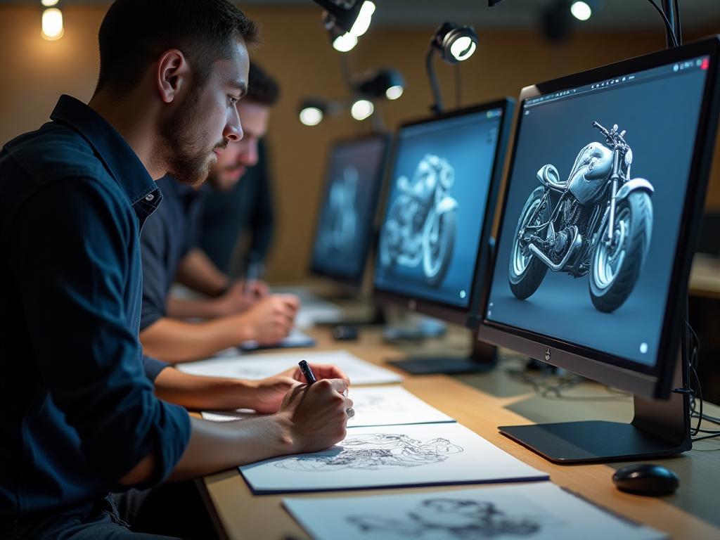 Collaborative motorcycle design process at Maple Ridge Motorworks